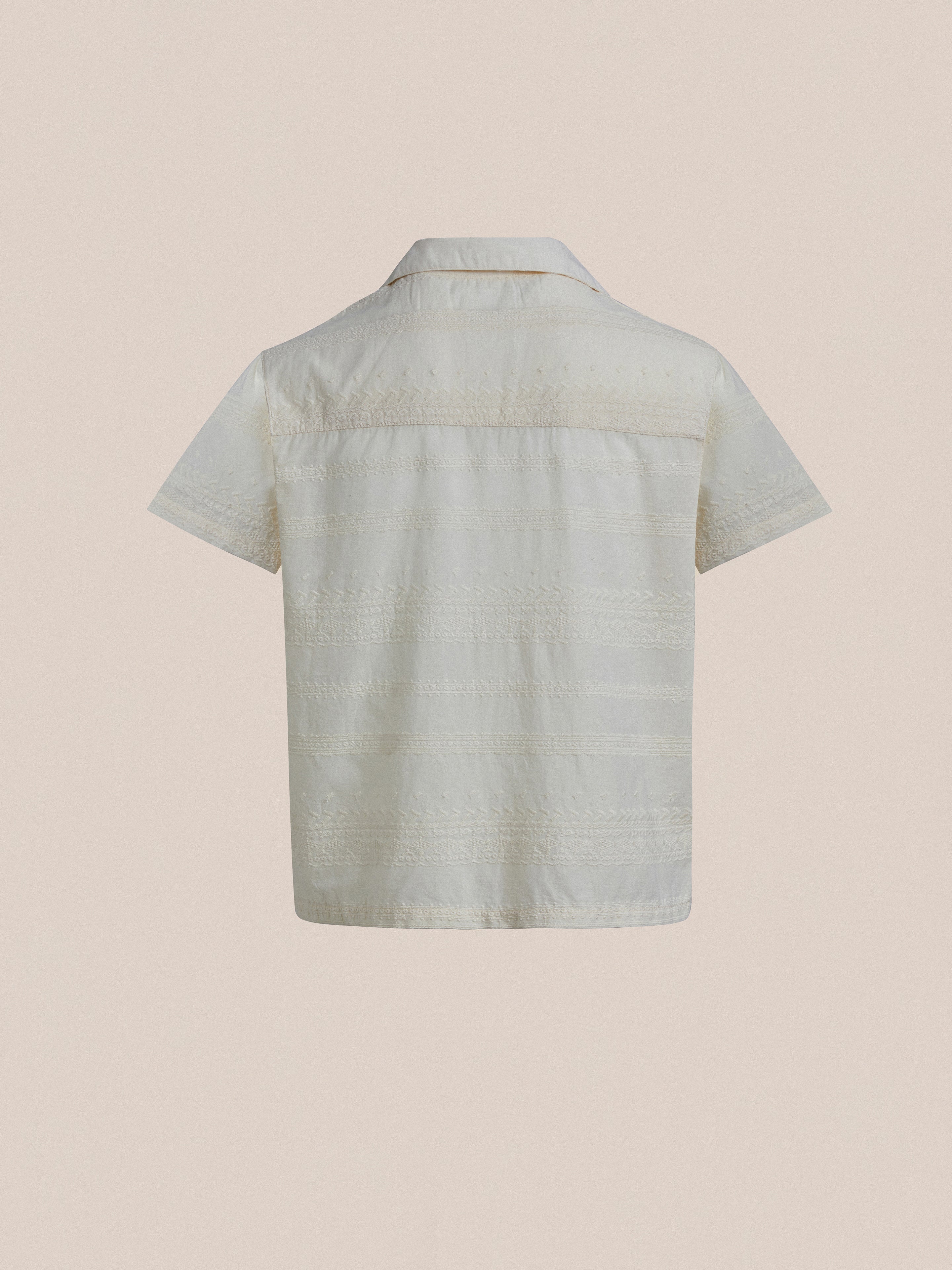 Found Lace Camp Shirt - Off White