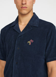 Revolution Terry Cuban Shirt - Navy