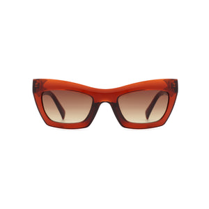 A. Kjaerbede Luxx Sunglasses, Brown Transparent - White Feather Boutique