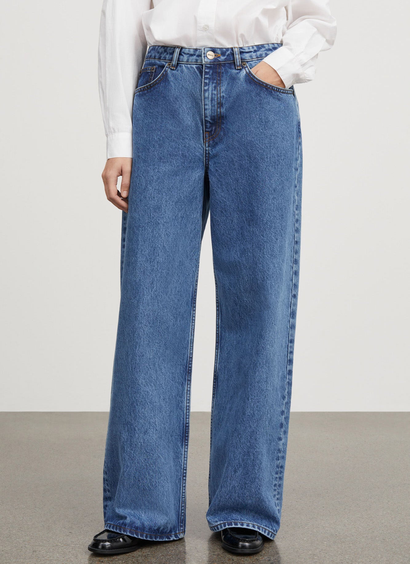 Skall Studio Willow Wide Jeans Mid Blue