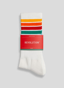 Revolution Jaquard Crew Sock - White