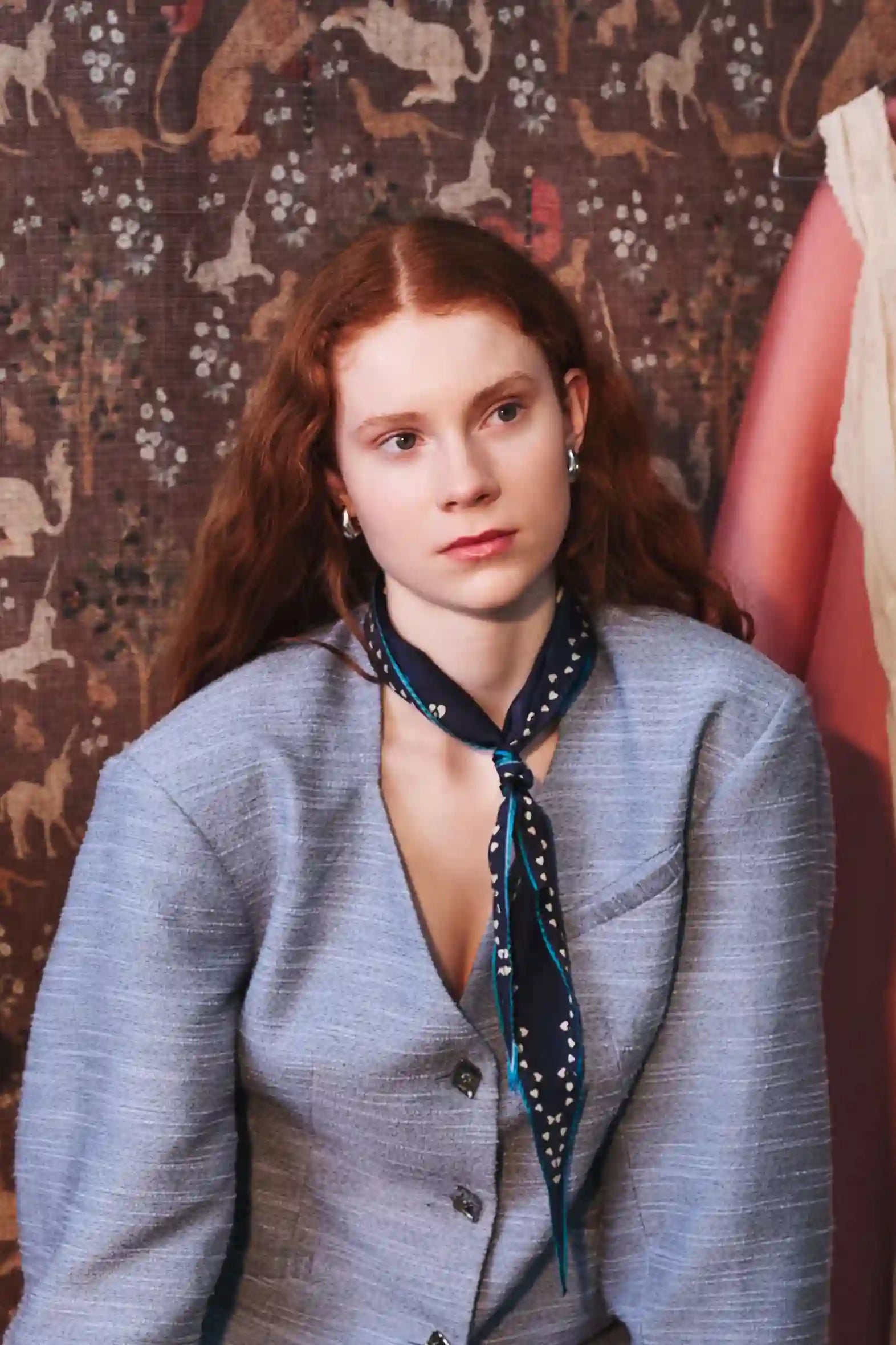 Becksondergaard Fairygard Diamond Scard - Navy Blazer