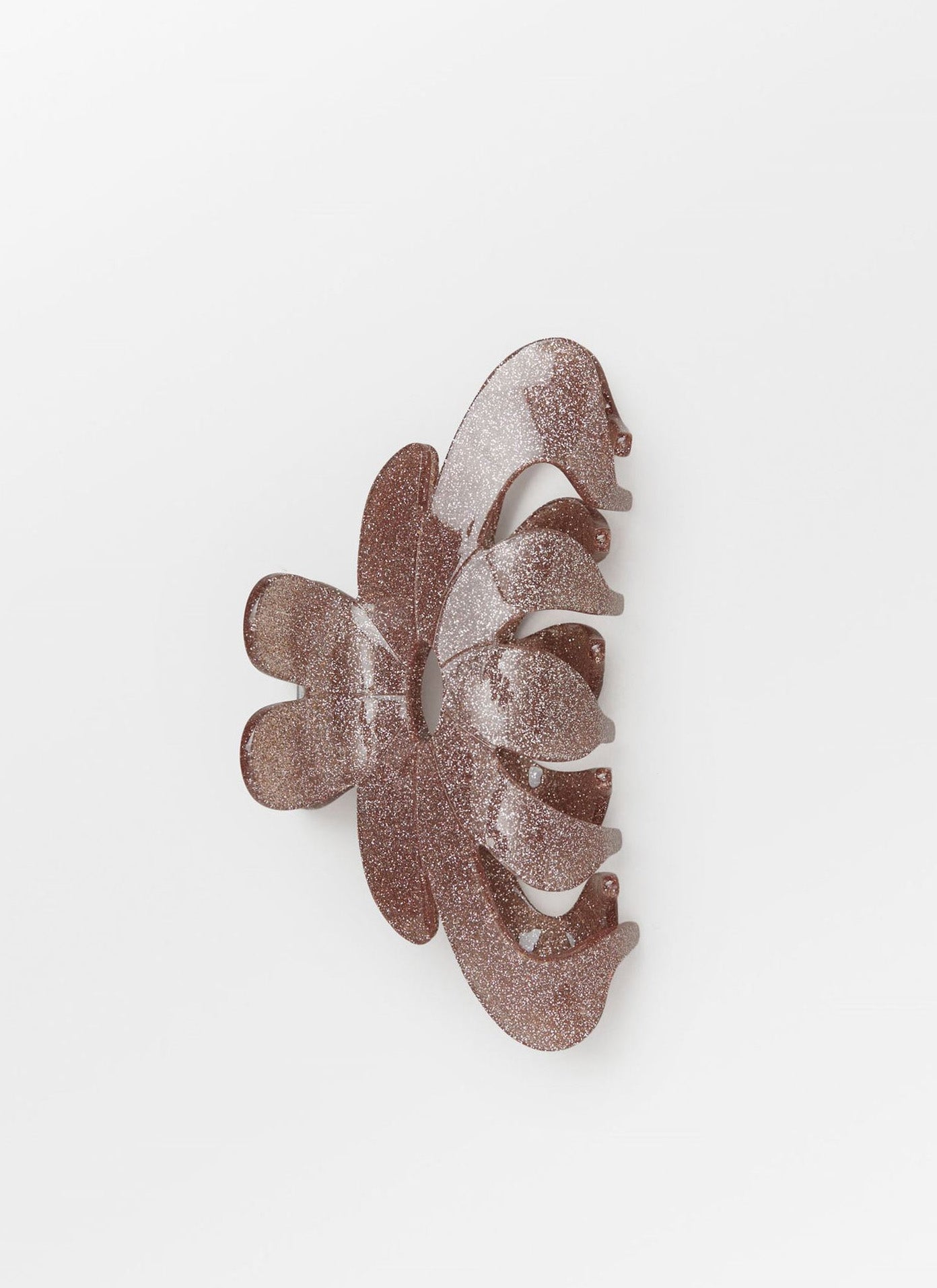 Becksondergaard Glitter Magnolia Hair Claw - Cinnamon Brown