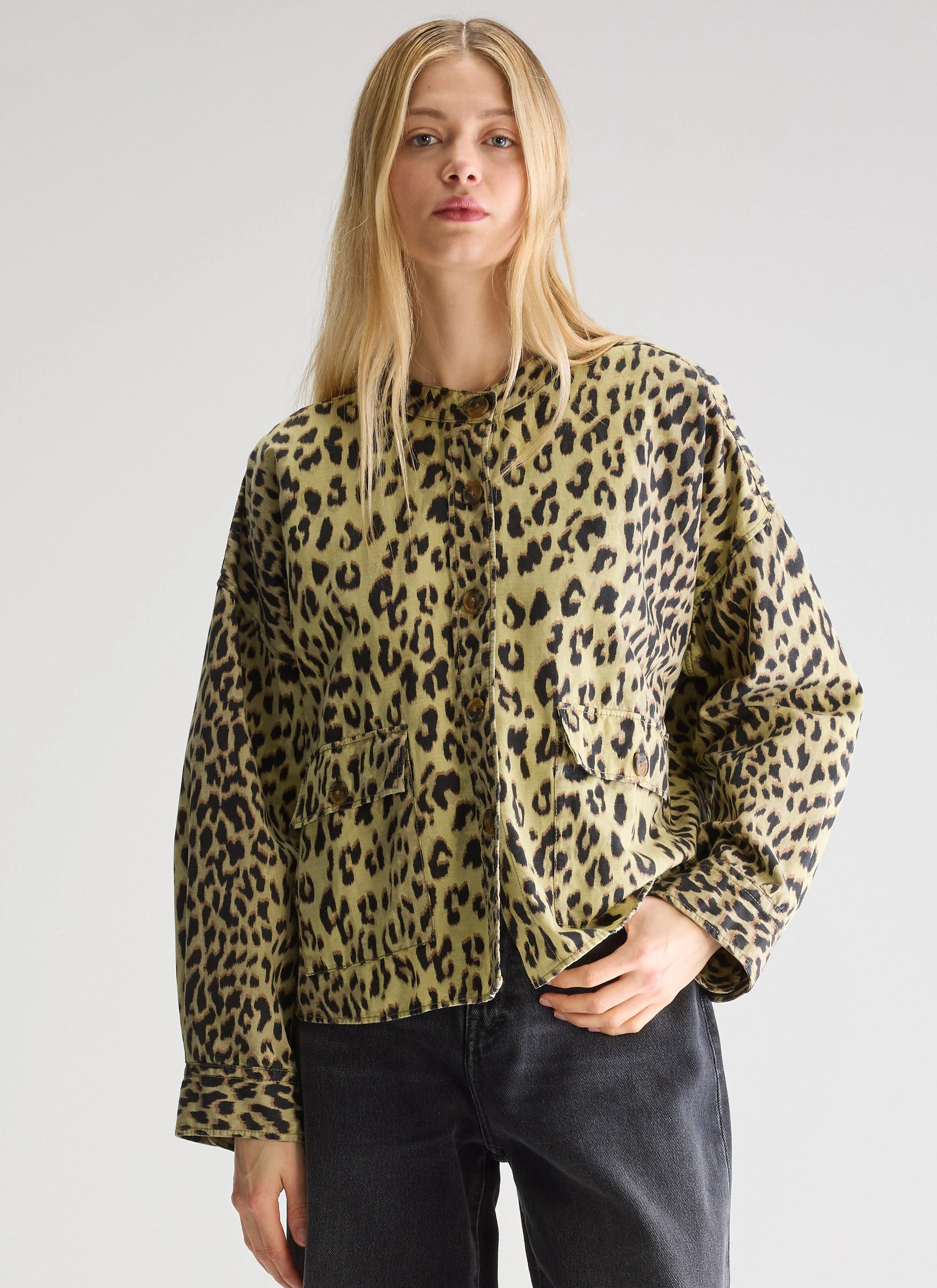 Bellerose Willie Leopard Print Overshirt