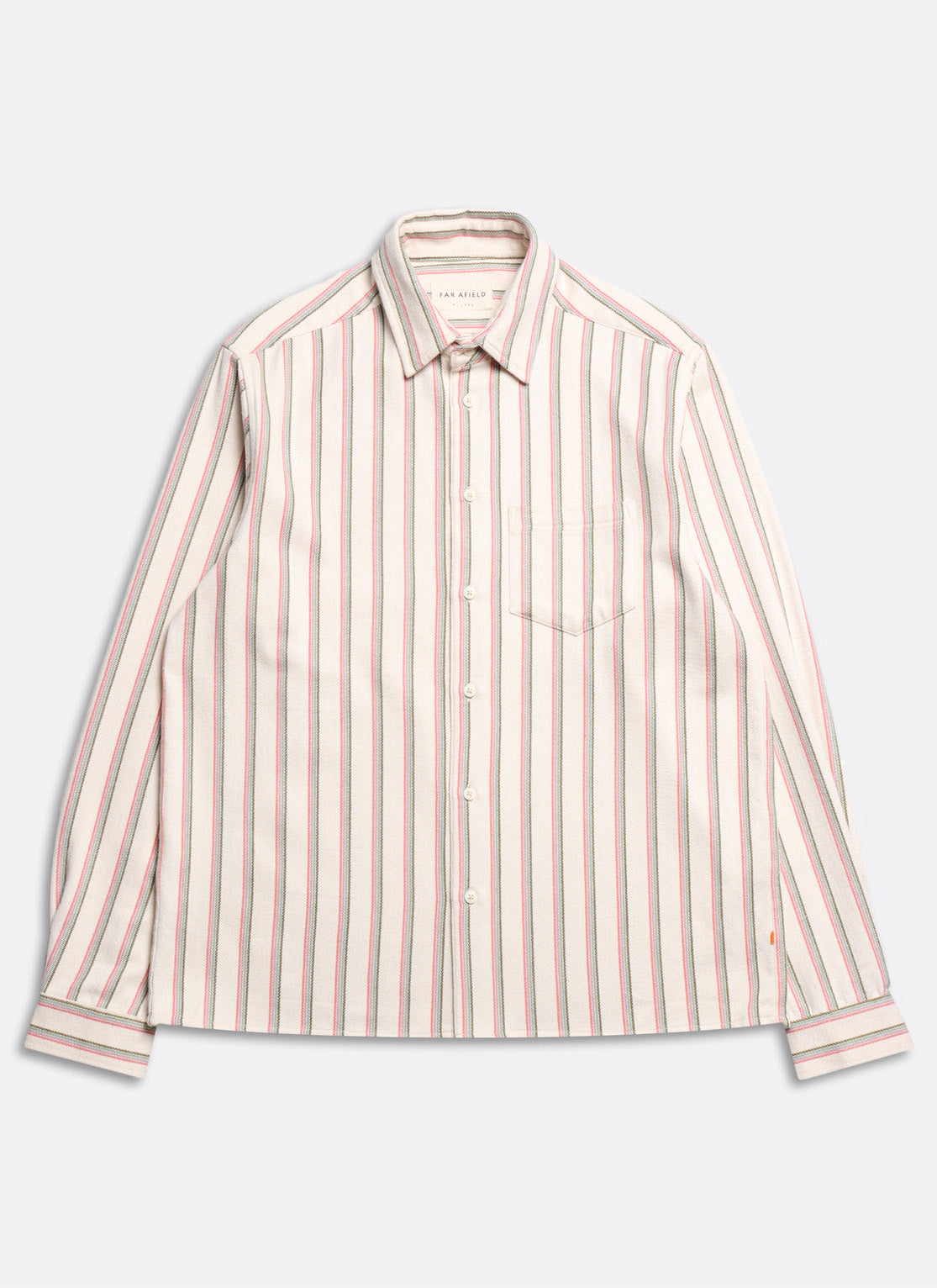 Far Afield Classic Shirt _ White Kuki Stripe