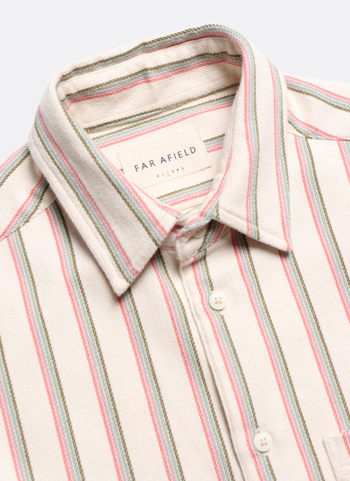 Far Afield Classic Shirt _ White Kuki Stripe