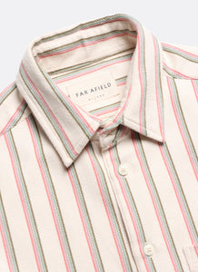 Far Afield Classic Shirt _ White Kuki Stripe