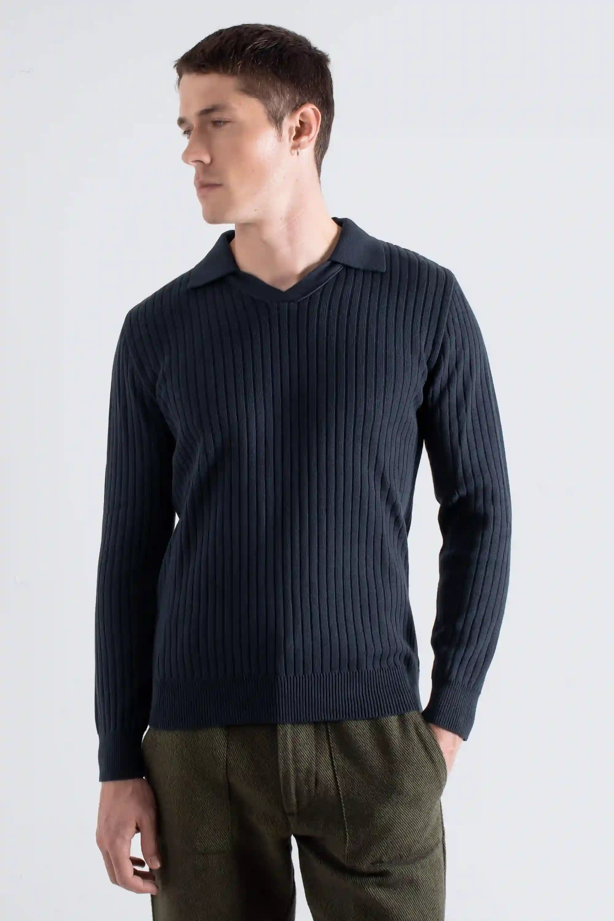 Far Afield Clifford Knit Polo - Navy