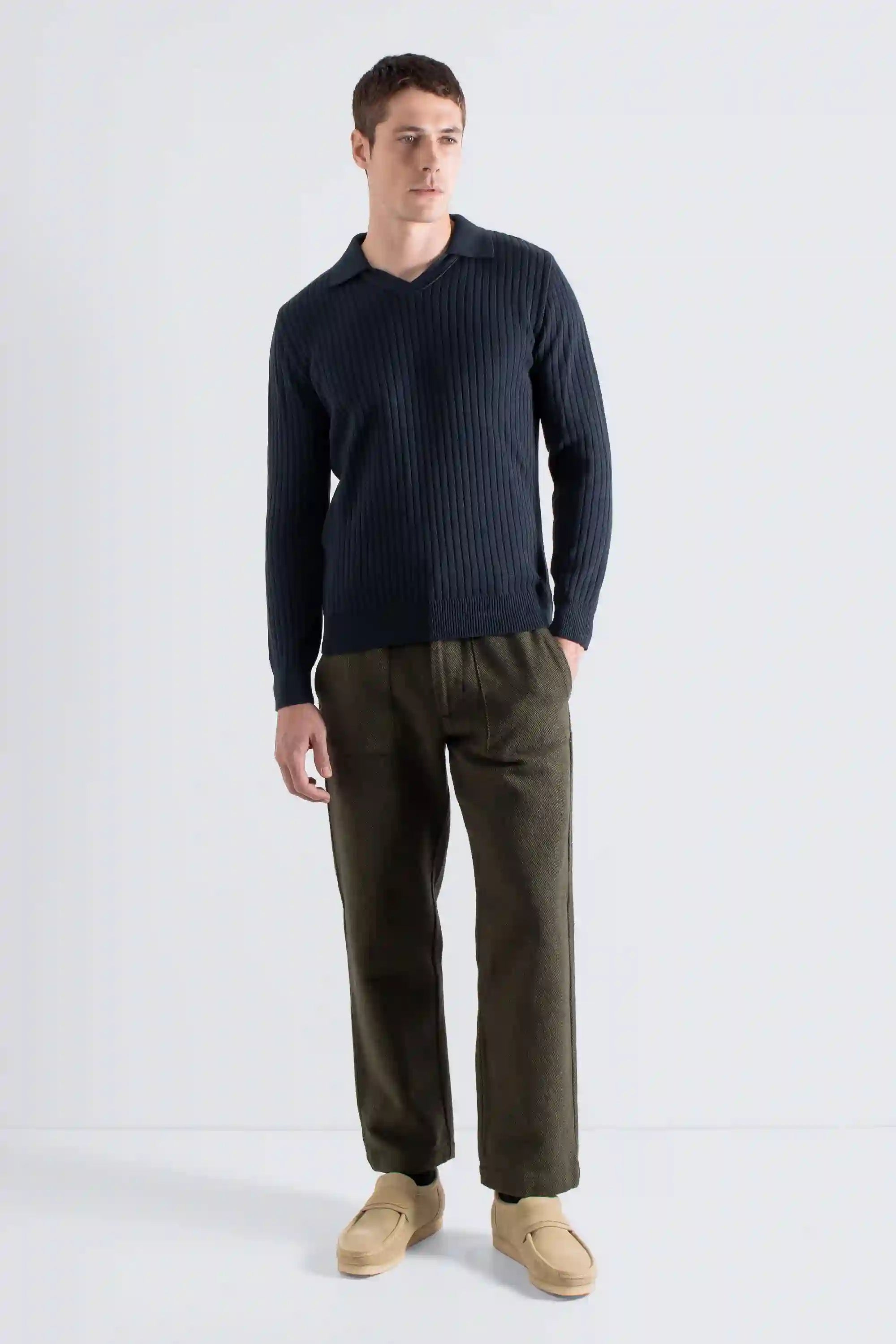 Far Afield Clifford Knit Polo - Navy