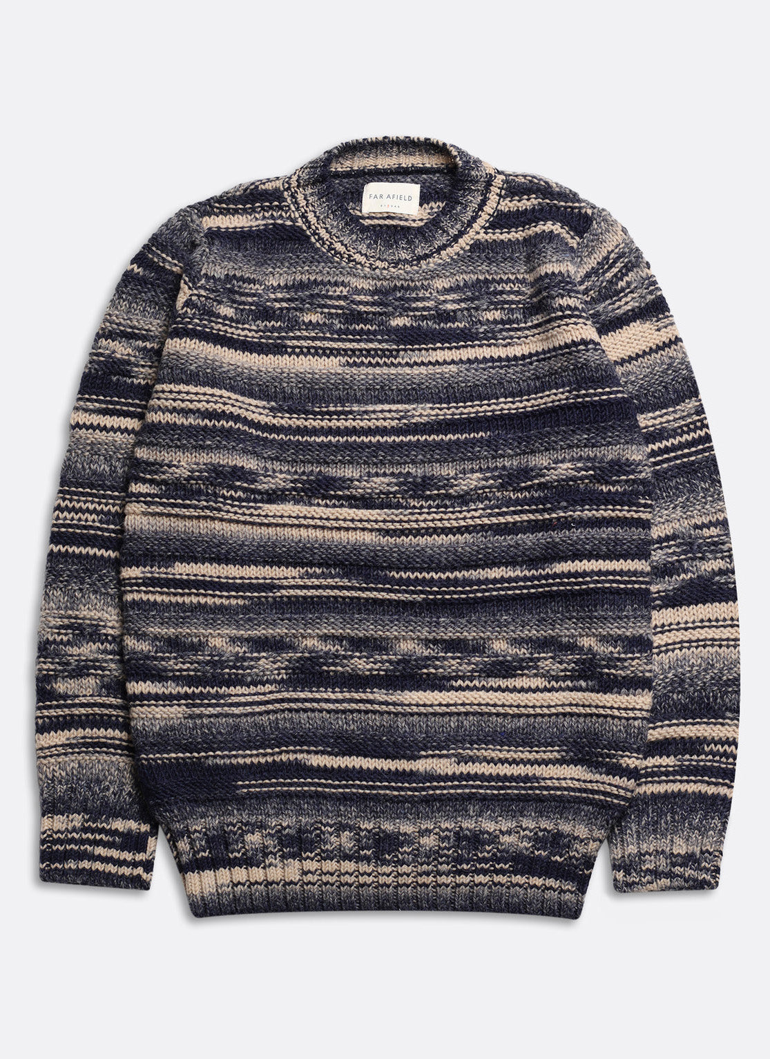 Far Afield Hosono Knit - Navy/Cornstalk Raised Stripe