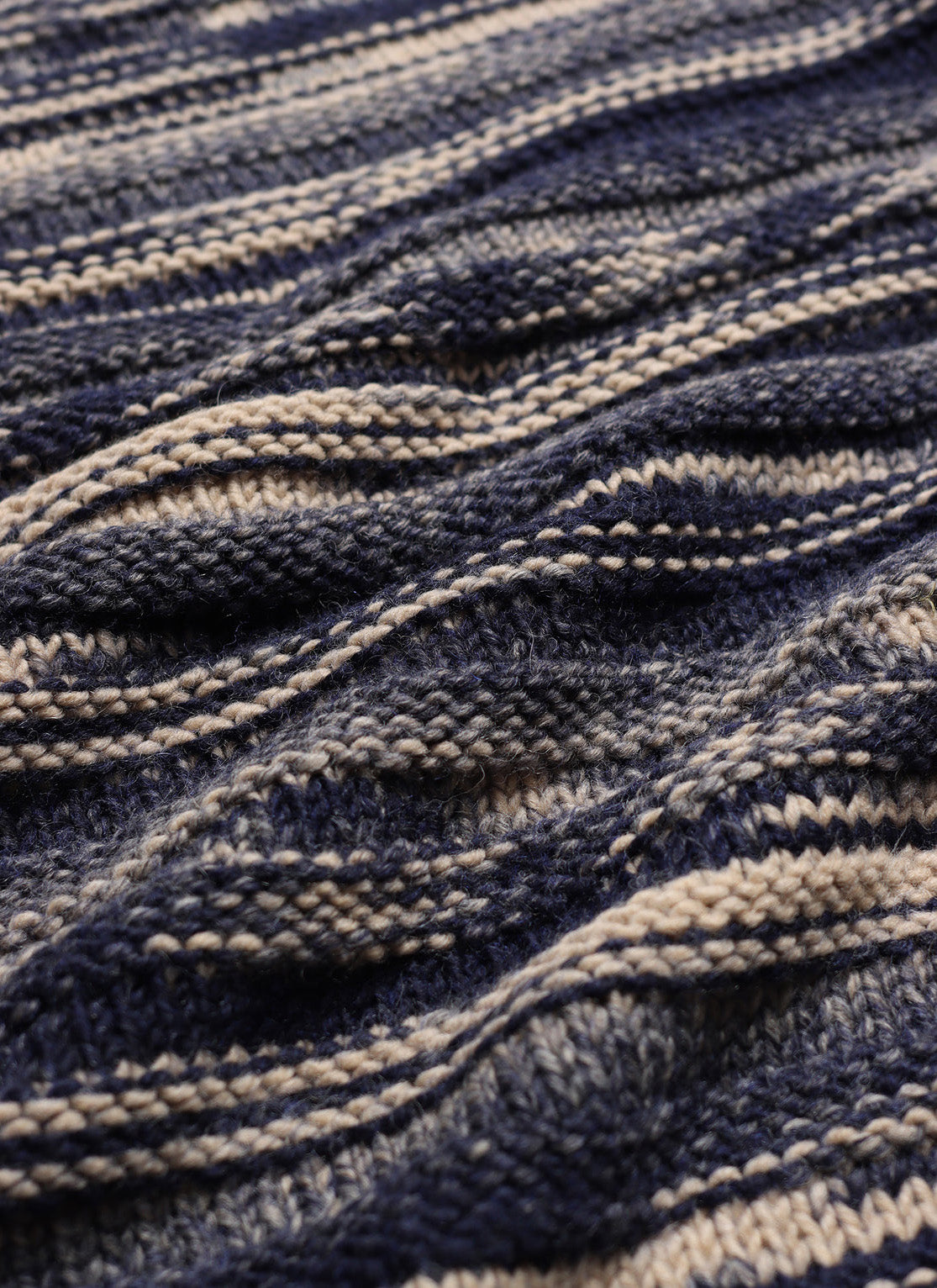 Far Afield Hosono Knit - Navy/Cornstalk Raised Stripe
