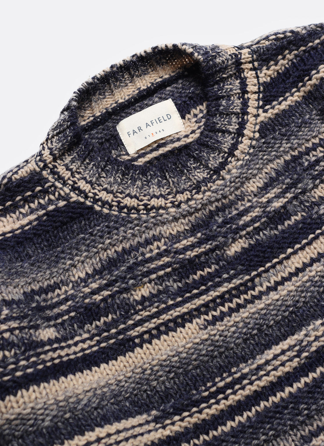 Far Afield Hosono Knit - Navy/Cornstalk Raised Stripe