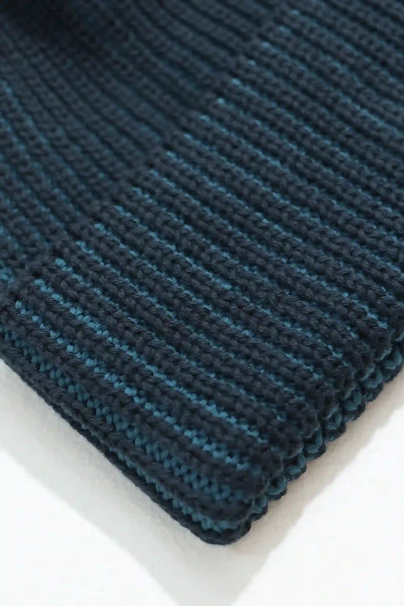 Far Afield Ribbed Knit Beanie - Blue