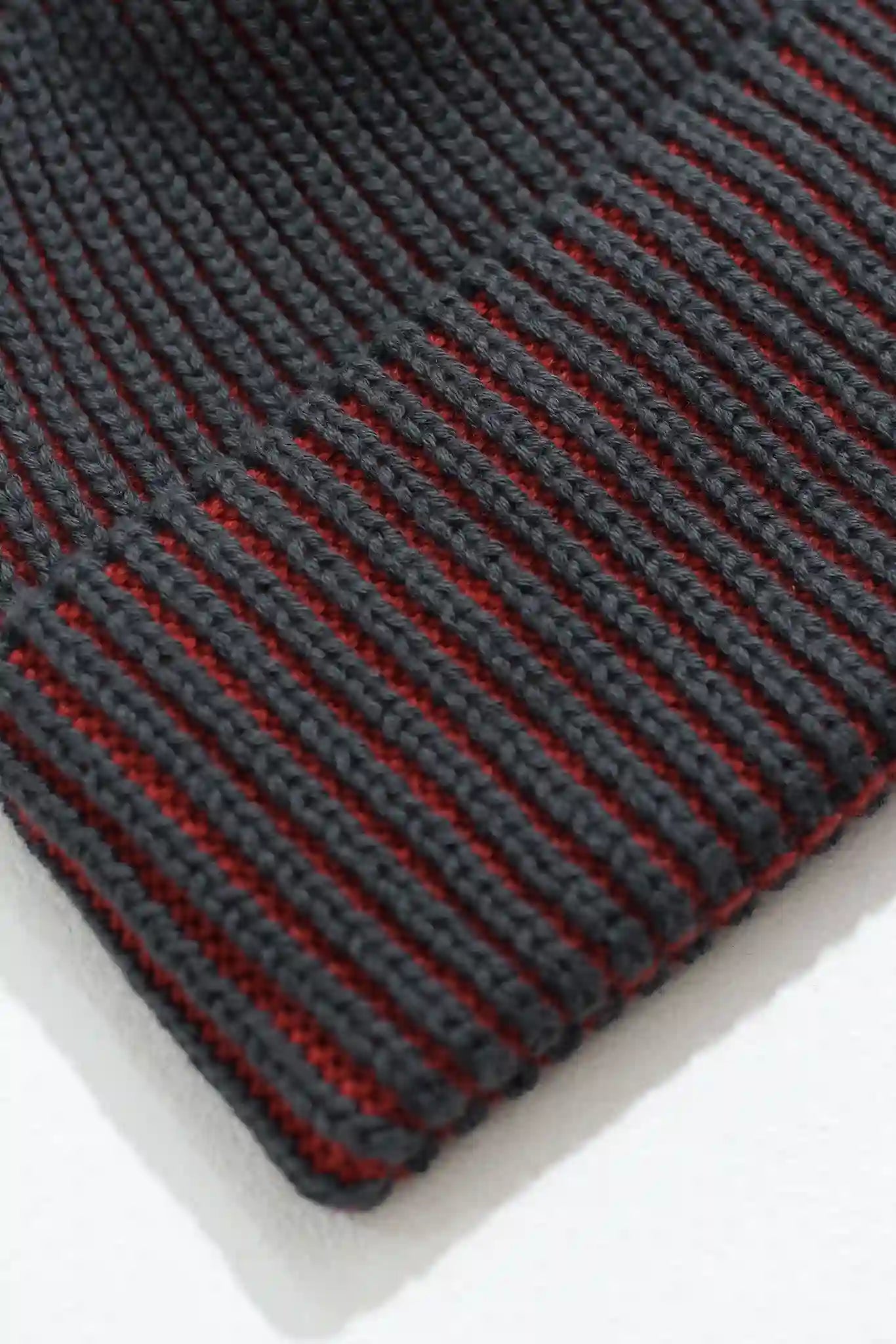 Far Afield Ribbed Knit Beanie - Red