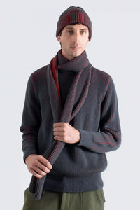 Far Afield Ribbed Knit Beanie - Red