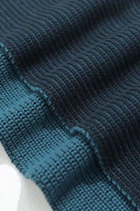 Far Afield Ribbed Knit Scarf - Blue