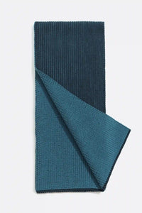 Far Afield Ribbed Knit Scarf - Blue