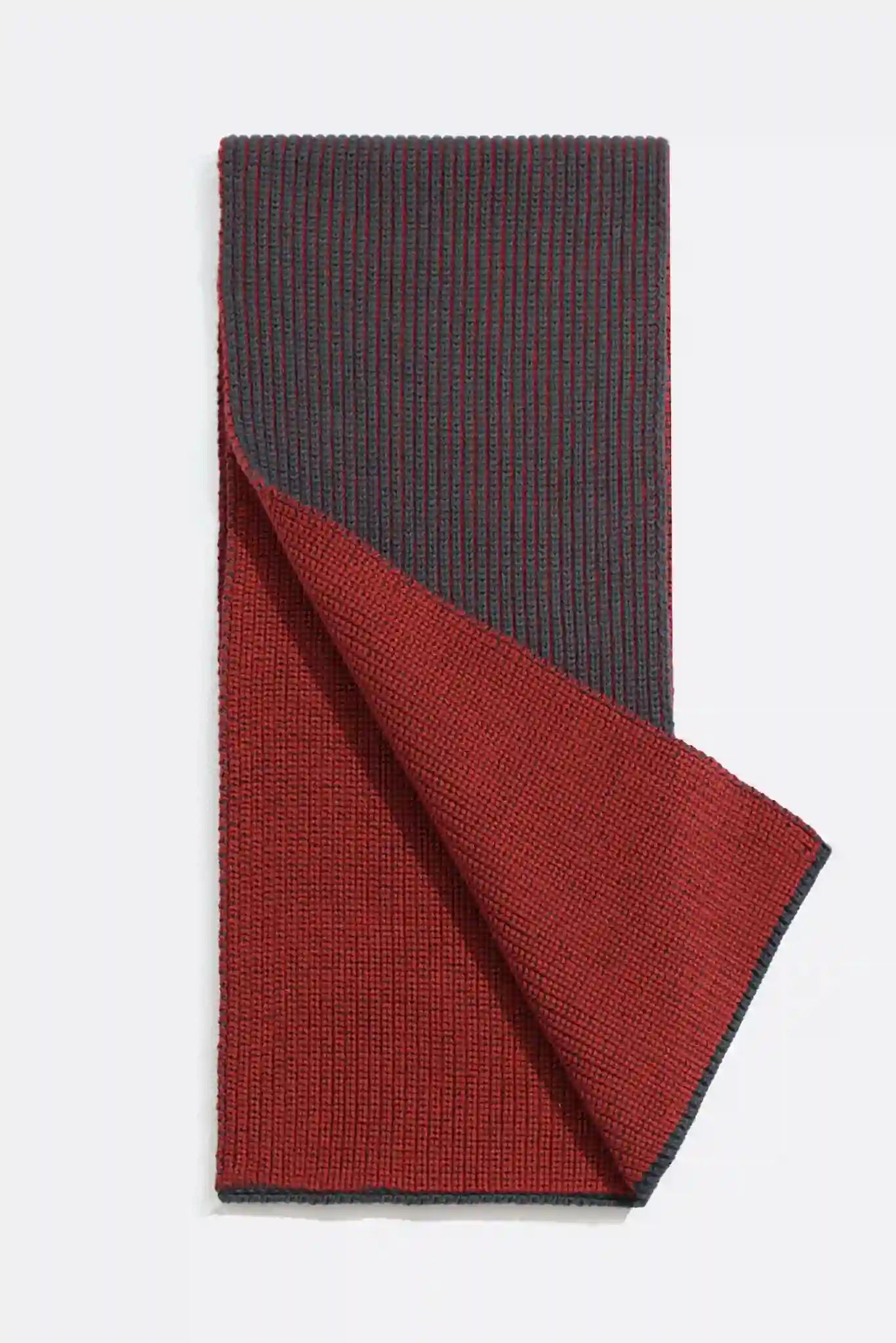 Far Afield Ribbed Knit Scarf - Red