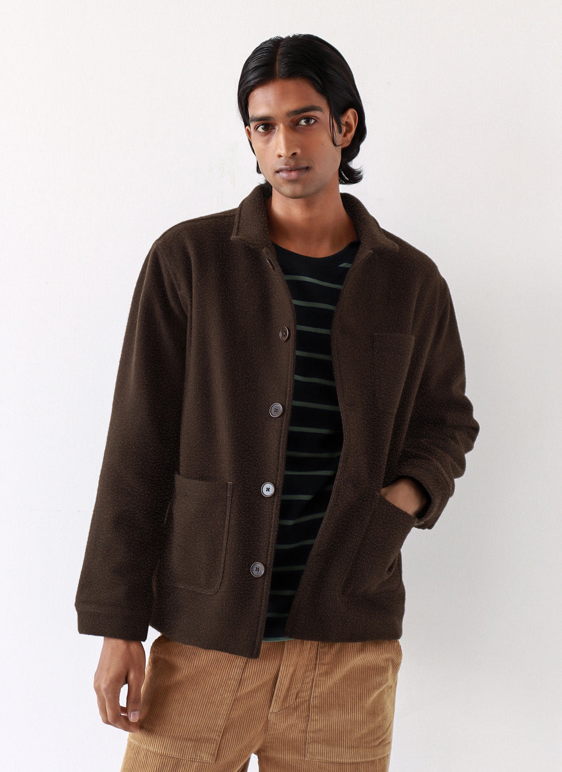 Far Afield Station Jacket - Slate Brown  Tuscan Pile