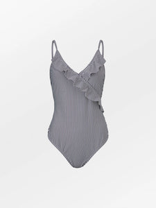 Becksondergaard Striba Bly Frill Swimsuit