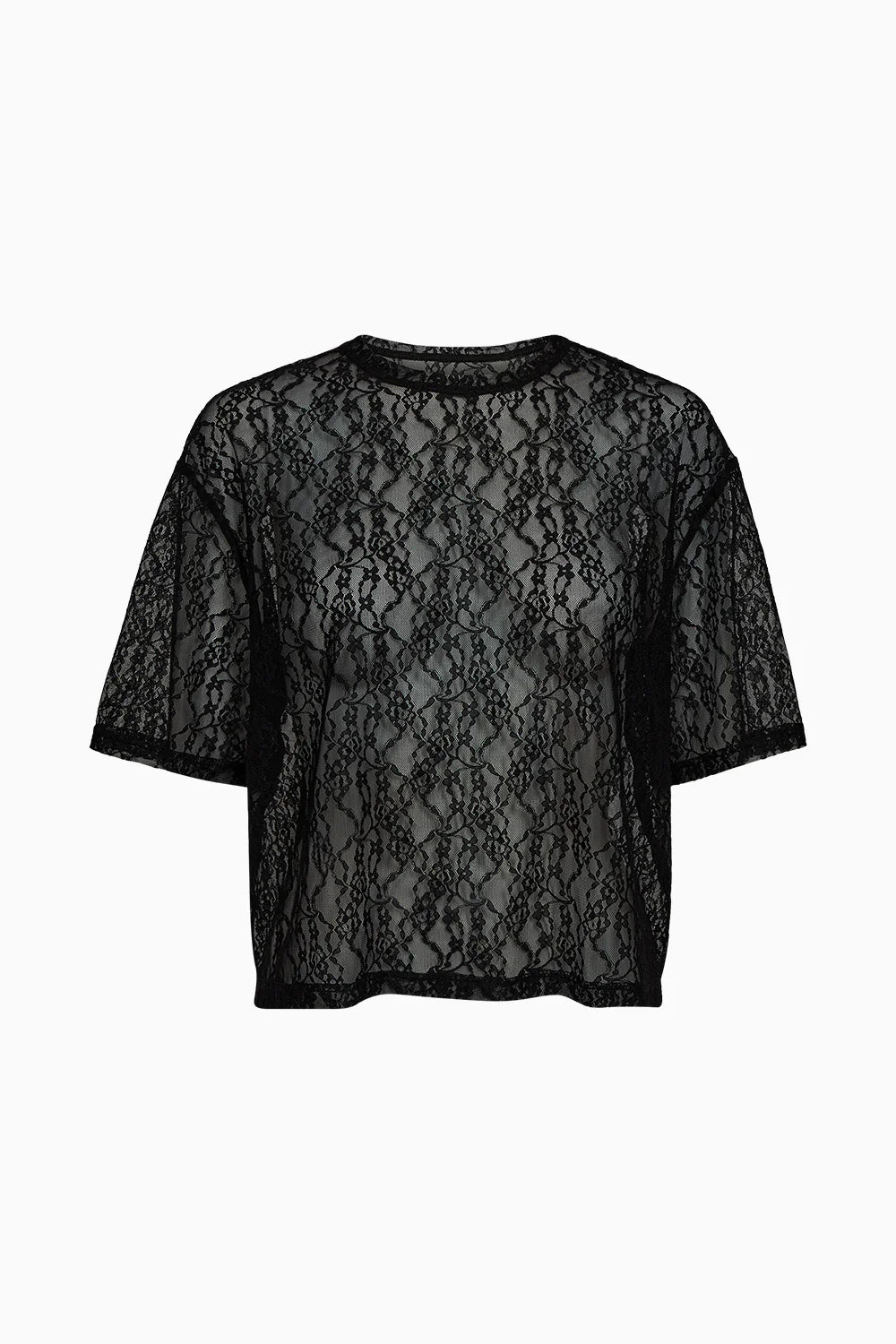 IVY Lara Lace Tee - Black