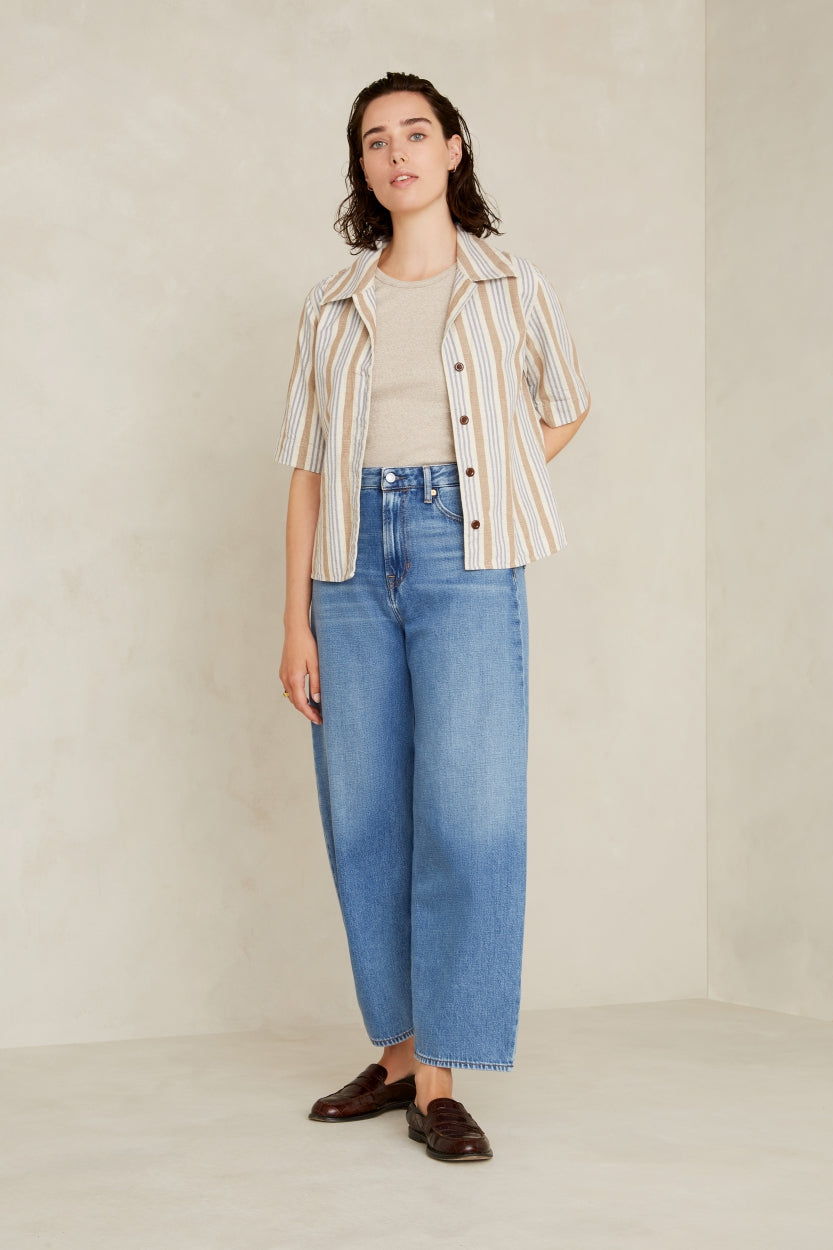 Kings of Indigo Leila Cropped Jeans - Clean Mid Vintage