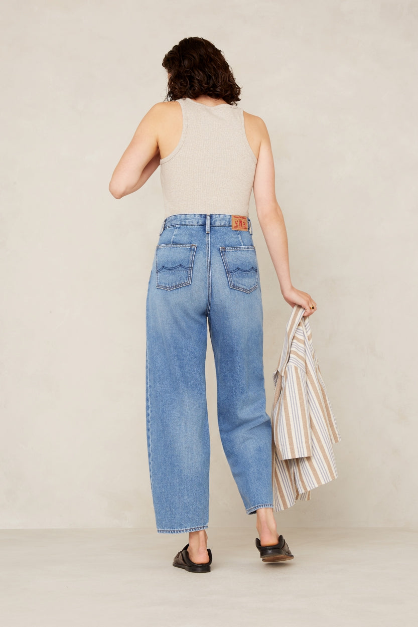 Kings of Indigo Leila Cropped Jeans - Clean Mid Vintage