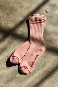 Le Bon Shoppe Boyfriend Socks - Vintage Pink Jo