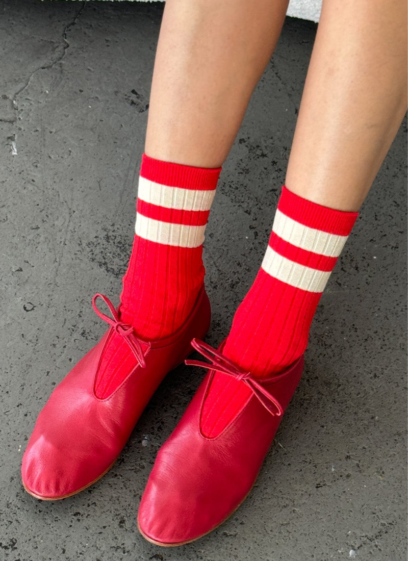 Le Bon Shoppe Her Varsity Socks - Desire