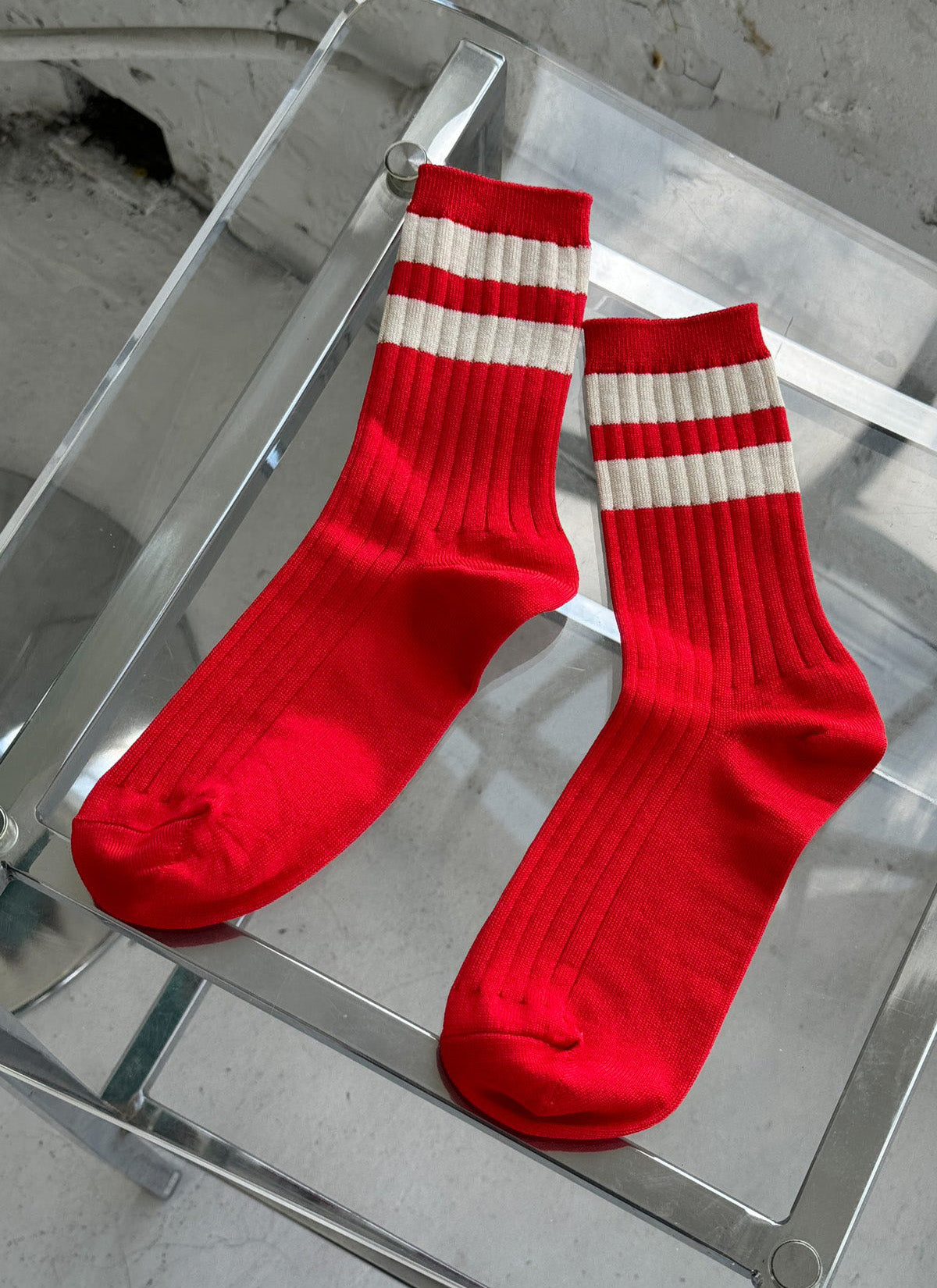 Le Bon Shoppe Her Varsity Socks - Desire