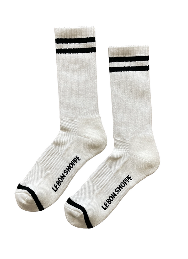 Le Bon Shoppe Extended Boyfriend Socks - White