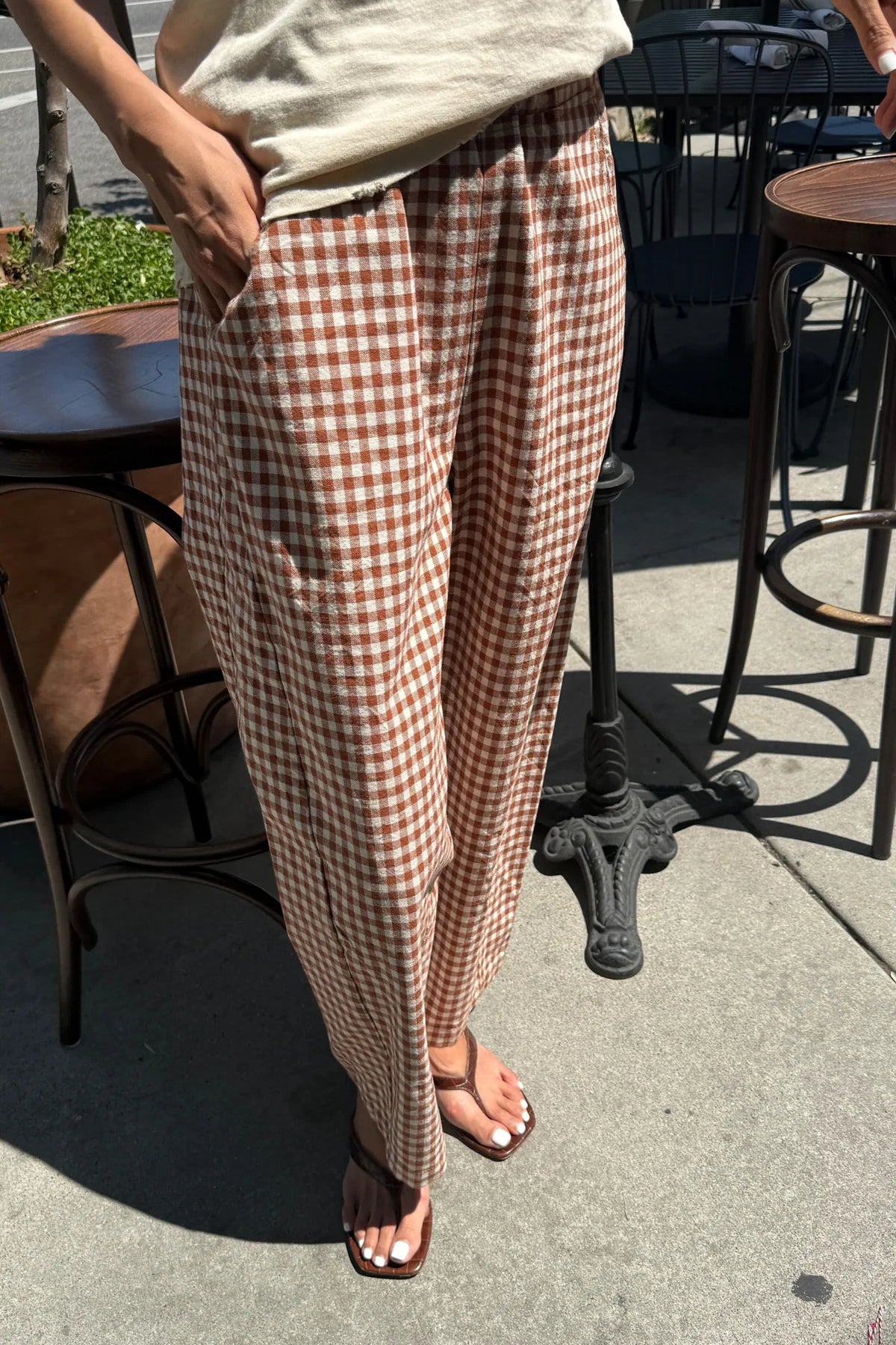 Le Bon Shoppe Arc Pants - Cinnamon Gingham