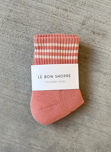 Le Bon Shoppe Girlfriend Socks - Salmon