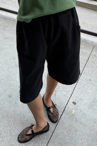 Le Bon Shoppe Liam Bermuda Shorts - Black Canvas