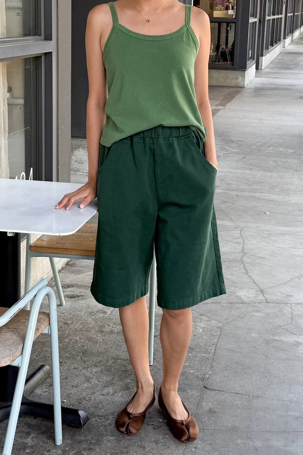 Le Bon Shoppe Liam Bermuda Shorts - Pine