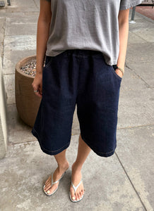 Le Bon Shoppe Lian Bermuda Shorts - Raw Denim