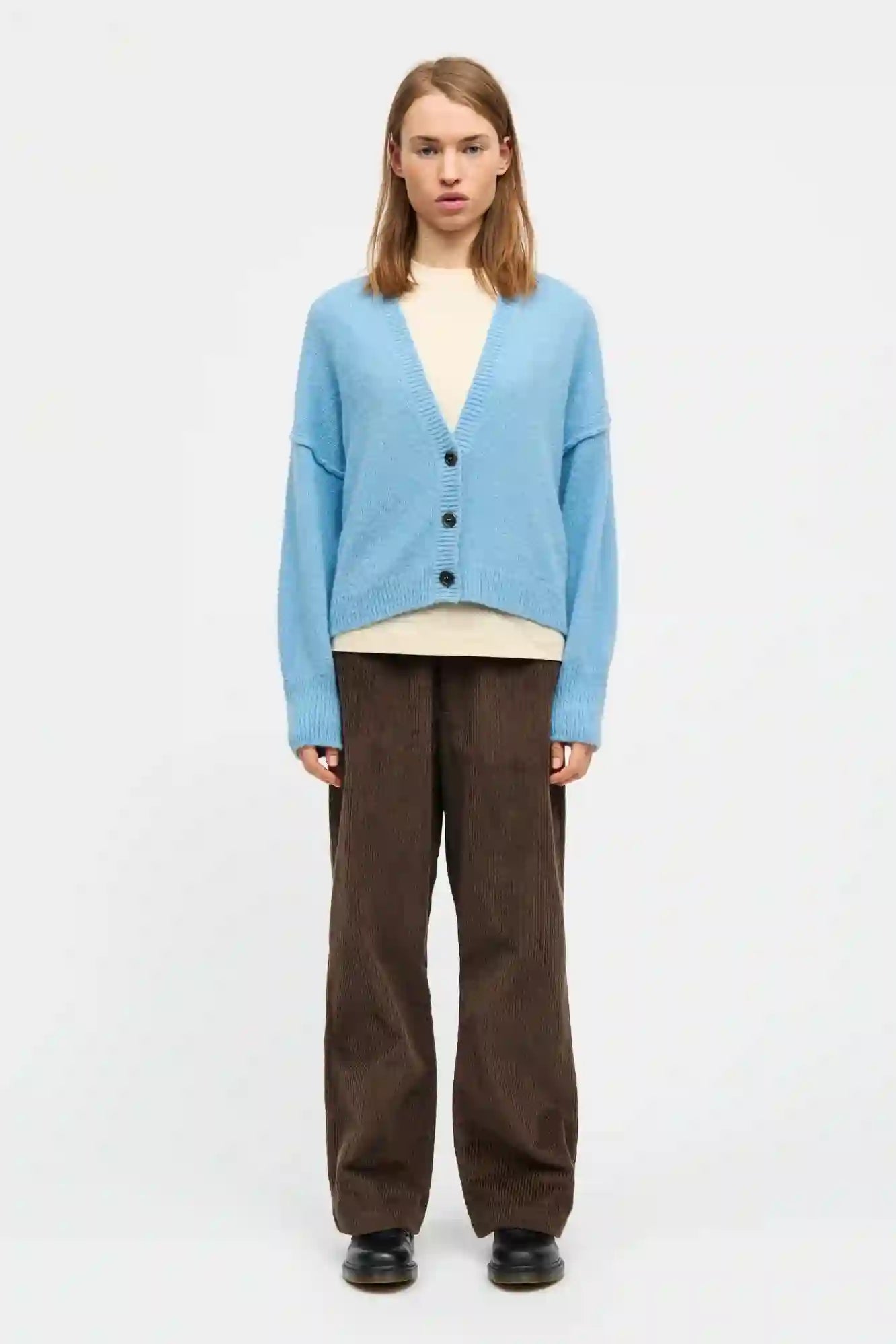 Mads Norgaard Alpaca Amber Cardigan - Crystal Teal