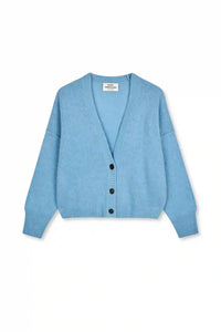 Mads Norgaard Alpaca Amber Cardigan - Crystal Teal