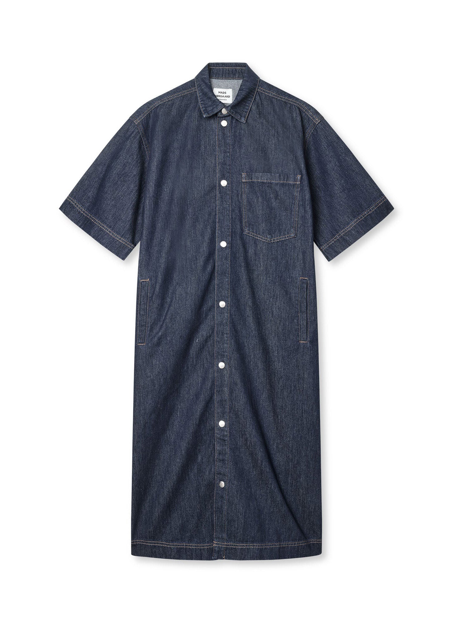 Mads Norgaard Cosy Denim Violet Dress - Dark Indigo