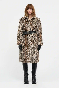 Mads Norgaard Faux Leo Nora Coat - Leopard