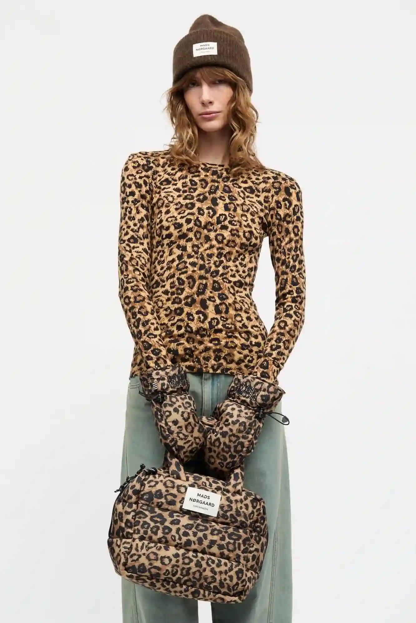 Mads Norgaard Light Ripstop Boxy AOP Bag - Leopard