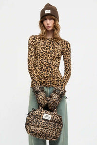 Mads Norgaard Light Ripstop Boxy AOP Bag - Leopard