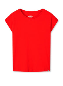 Mads Norgaard Organic Jersey Teasy Tee - Fiery Red