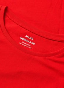 Mads Norgaard Organic Jersey Teasy Tee - Fiery Red