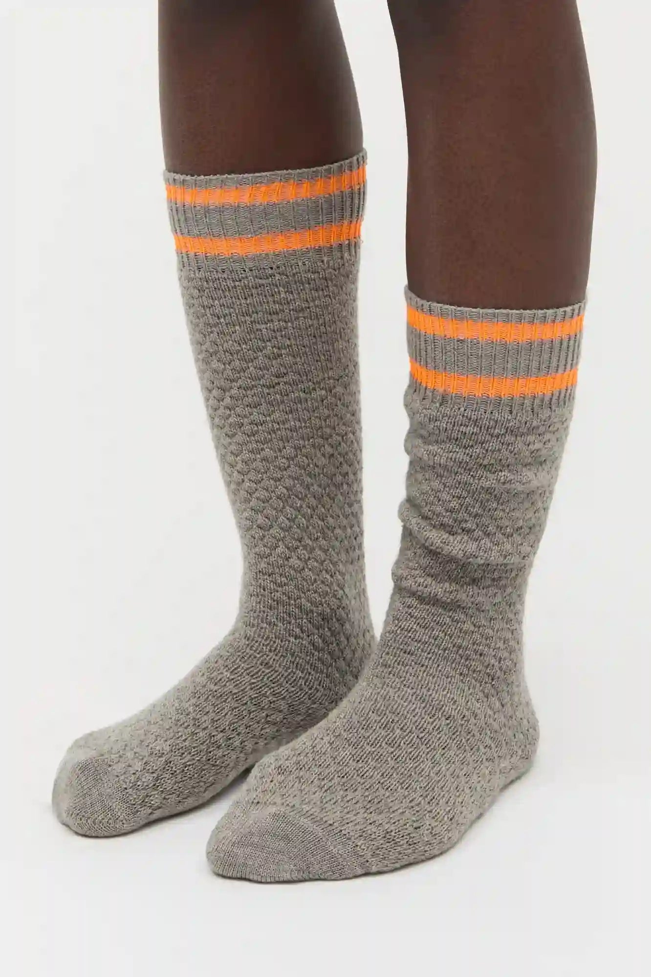 Mads Norgaard Woollen Bubble Socks - Silver Birch