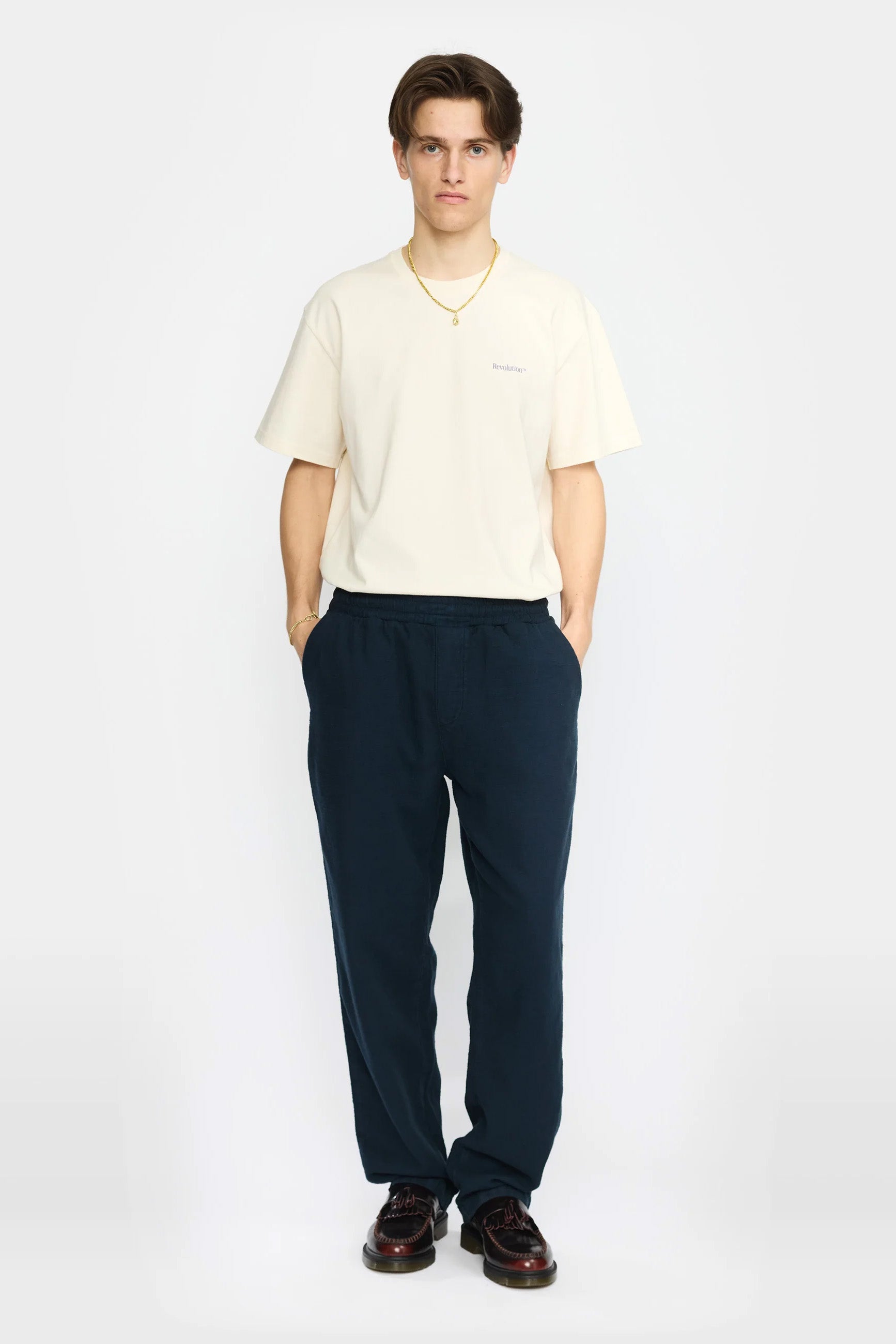 Revolution Casual Trousers - Light Weight Navy