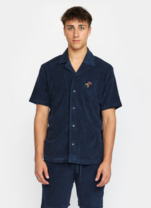 Revolution Terry Cuban Shirt - Navy