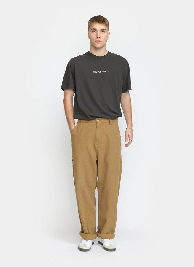 Revolution Wide Worker Trousers - Dark Khaki