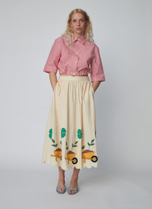 Stella Nova Embroidered Midi Skirt