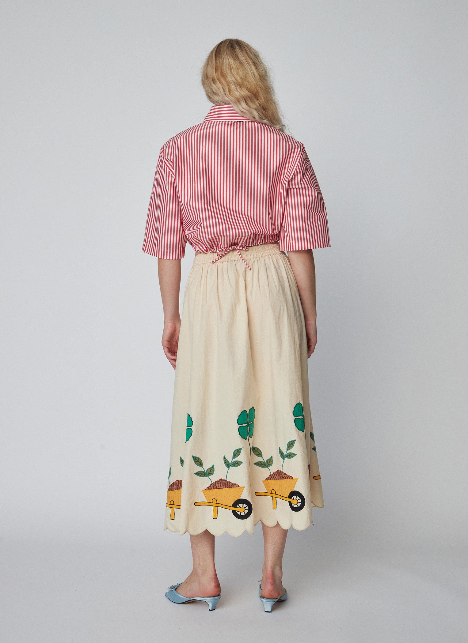 Stella Nova Embroidered Midi Skirt